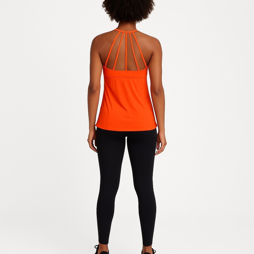 Sexy sport tank top Karma Gym cheeky red/orange light self bra sports medium